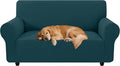 XINEAGE Stretch 2 Seater Slipcover, Non-Slip Pet Couch Cover,Dark Green | Washable Furniture Protector, Elastic Bottom, Dogs & Cats Friendly, Scratch-resistant, Fast Setup, High Elasticity