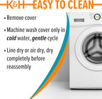 K&H Heated Cat Bed, Thermo-Kitty Mat Indoor, Safety Listed, 6W, Gray | Removable Waterproof Cat Heating Pad, Reversible Calming Warm Foam Pet Pad, Machine Washable, Smart Thermostat, 25x12.5in