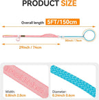 Dog Slip Leash with Double Padded Handles, Dog Training Lead to Stop Pulling,No-Pull Slip Leash and Collar Combo, Anti-Tangle,Traffic Control,Heavy Duty&Durable