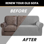 Stretch Chair Cover Chair Slipcovers with Arms 1-Piece Chair Sofa Slipcovers or Living Room Non Slip Armchair Cover Furniture Protector Dogs Pet Friendly(Armchair,Dove)