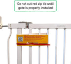 Ingenuity Decorative Extra Tall Baby Gate & Dog Gate, 28.5"-48" Wide, 36" Tall, Hardware or Pressure Mounted, Install on Top or Bottom of Stairs, Banister, or Doorway - White