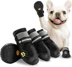 Dog Shoes for Medium Dogs, Large Dog Boots for Winter Snow, Hot Pavement, Dog Booties & Paw Protectors Black Size 5