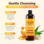 Honey & Oatmeal 16.9 oz Pet Shampoo for Dogs, Natural Formula with Colloidal Oatmeal, Aloe & Honey - Relieves Itchy Dry Skin, No Sulfates or Parabens, Gentle, Chamomile Scented