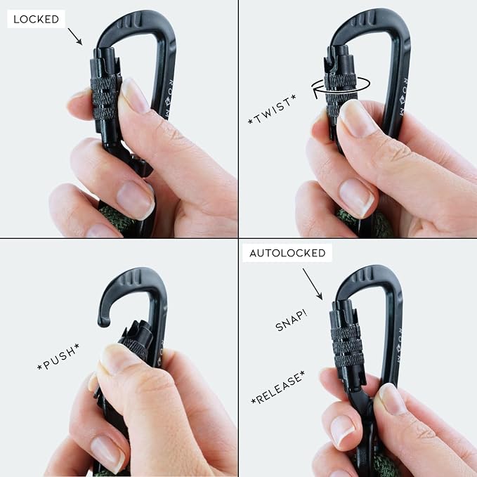 MADE TO ROAM Premium Explorer Leash - Climbing Rope Leash with Autolocking Aviation Aluminum Carabiner - Vermont Weekends, 6ft