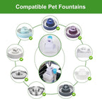 Replacement Filters for 360 Ceramic Pet Fountain | 10 Pack Replacement Filters for Wonder Creature Aurora /Cup Cake Pet Fountain(8Carbon Filters+2 Foam Filters)