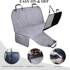 VIVAGLORY Dog Seat Cover Dog Hammock, Standard, Heather Black | Seat Cover for Car Suv & Truck, Back Backseat Split Hair Resistant Protector for Pet