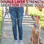 Leashboss 6ft Ultra Comfort Double-Thick Soft Padded Handle Reflective Leash for Large, Medium, and Small Dogs/Puppies | Heavy Duty Nylon