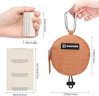 Dog Poop Bag Holder for Leashes- Dog Treat Pouch with Waterproof Zipper,Puppy Training Small Bag with Carabiner & Bungee Toggle,Two Pockets for Dry or Wet Treats-Pet Travel Walking Essentials (Orange)