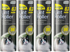 Fedicelly Large Lint Rollers Pet Hair Extra Sticky Refills,Mega Value Set 6.3 inches Wider with 320 Sheets for Cat and Dog Hair Removal,80 Sheets Per Roller
