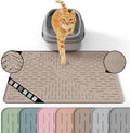 Cat Litter Mat, 23.5x16 Silicone Trapping Mat Beige | for Kitty Litter Box, Easy Clean, BPA Free Rubber, Center Litter Collection, Easy Pour-Back, Waterproof, Odor-Resistant
