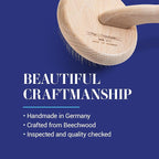 Chris Christensen Mark VIII Round Head Slicker Brush for Dogs, 12mm Pins, Groom Like a Pro, Handcrafted Lightweight Beechwood Ergonomic Handle, Stainless Steel Pins, A5VIII. Made in Germany.