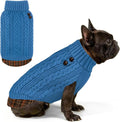 KYEESE Dog Sweater Turtleneck Thick Knit Pullover for Cold Weather | Stretchy Fit, Lightweight & Warm, Cozy Knit Comfort, Classic Plaid Design, Gentle on Sensitive Skin, Comfortable Daily Wear