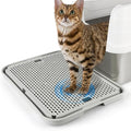 Cat Litter Box Step, Large Cat Step Ramp with Filter Function, Grey | Double Layer Litter Box Ramp, Litter Catcher for Kittens & Elderly Cats, Non-Slip Cat Litter Mat Pedal, Easy to Clean