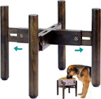 Dog Bowl Stand for Water/Food - Adjust with Lock - Dog Water Fountain Holder, Elevates Pet Food and Water Feeder Bowls (Bowl not Included) (1Pack - (Height 10.3in, Width 8-11.2in))
