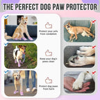 SlowTon Dog Shoes for Large Small Medium Dogs - Breathable Dog Boots for Summer Hot Pavement, Paw Protector for Outdoor Walking Winter Snow, Anti-Slip Rubber Dog Booties for Hardwood Floor (Pink, 5)