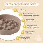 Havniva Slow Feeder Dog Bowls, Ceramic Dog Bowl Slow Feeder for Fast Eater | 1.6 Cups Puzzle Dog Food Bowl, Slow Feeding Bowls for Medium Dogs, Non-Slip Rubber Base, Anti-Choking