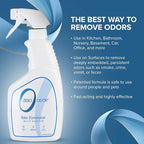 Zero Odor Multi-Purpose Odor Eliminator, Fabric & Room Deodorizer, 16 oz | Odor Eliminator Spray for Closet, Bathroom, Basement, Trash & Upholstery, Air and Surface use