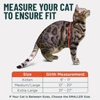 Houdini™ Escape Proof Cat Harness and Leash (Multicolor, XL) | Adjustable walking vest with 6ft lead, premium padded finish, snug secure fit, lightweight for travel and outdoor adventures