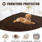 Smiry Waterproof Dog Bed Cover, Reversible Pet Blanket for Sofa Couch | Soft Washable Dog Blanket, Leakproof Couch Cover for Dogs Cats & Furniture Protection, 30x70, Chocolate/Chocolate