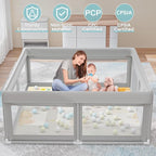Hiaksedt 50 x 50 inch Baby Playpen with Mat | Small Playpen for Babies and Toddlers Baby Fence Playards