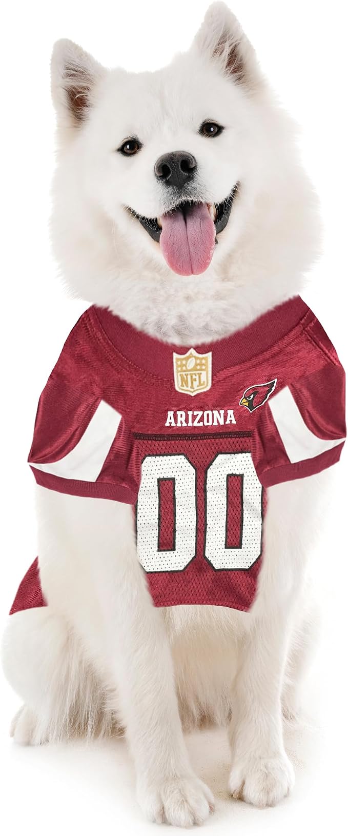 Pets First NFL Arizona Cardinals Dog Jersey, Size Large, Football Shirt Costume for Pet, Dog Sports T-Shirt, NFL Team Clothing for Cats, Licensed Pet Apparel Available in 7 Sizes and 32 Teams