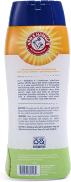 Arm and Hammer for Pets 2-in-1 Dog Shampoo and Conditioner, Cucumber Mint - Odor-Eliminating Baking Soda Formula for Clean, Fresh, Fully Conditioned Dog Coats, 20 Fl Oz - 2 Pack