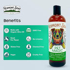 Vermont SOAP Organics Pet Shampoo - Infused with Organic & Natural Olive Oil, Coconut & Aloe Vera Dog Shampoo for Sensitive Skin - USDA Certified Grooming Pet Shampoo - Original Citrus (16oz) | Original Citrus scent, organic olive oil, coconut & aloe v...