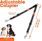 HOWGO Double Dog Leash,Tangle-Free 360 Swivel(MintGreen, Pro S-M Splitter) | Individually Adjustable Length, Coupler Leads 2 Dogs,Aviation Aluminum Hooks,Durable Nylon,No-Tangle Walking,All Breeds