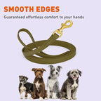 Viper Biothane K9 Working Dog Leash Waterproof Lead for Tracking Training Schutzhund Odor-Proof Long Line with Solid Brass Snap for Puppy Medium and Large Dogs, 20ft Olive Drab Green