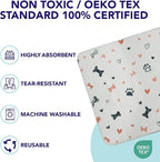 PUPIBOO Washable Pee Pads for Dogs and Cats - Super Absorbent Reusable Puppy Training Pads - 100% Waterproof, Leak-Proof & Non-Slip Whelping Pads for Pet Housebreaking