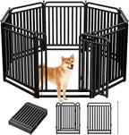 Thickened Metal Tube Dog Playpen Outdoor, Low Threshold Dog Pen, Heavy Duty 40" H 8 Panels for Pet Playpens Indoor, Portable Pet Fence for Yard RV Camping