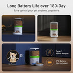 Automatic Cat Feeder - 4L Timed Auto Pet Feeder for Cat and Dog with Dry Food Dispenser, 180-day Battery Life, 1-6 Meals Per Day, 1-16 Portion, Desiccant Bag Keeps Food Fresh