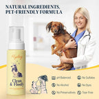 Clean and Floofy Dry Dog Shampoo with Glove – No Rinse Spray Foam, Anti-Itch, Odor Control, Moisturizing & Conditioning, Hydrating, Detangling, Sulfate-Free Waterless Pet Bath Wash for Dogs & Puppies