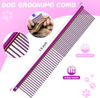 JASON Dog Grooming Scissors Set - 7 in 1 Professional Pet Sharp Shears Kit | Straight, Thinning, Chunker, Curved Shears and Comb for Long Short Hair for Dog Cat Pet, Gift