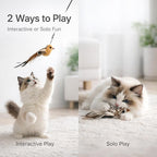 11PCS Realistic Bird Cat Toy Refills – Handmade Feather Cat Toys with Bell, Clip-on Cat Wand Attachments – Interactive Cat Toys for Indoor Cats, Refill Set for Wand Toy or Cute Home Décor