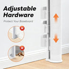 (2 Pack) Retractable Baby Gate for Stairs and Doorways, 55" Wide x 33" Tall Mesh Dog Gate for Indoor & Outdoor Use, Safety Gate for Babies and Pets, Child Gates for Hallways, Hardware Mounted, White