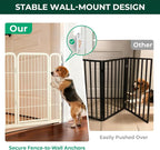 FXW Dog Gate, Extra Wide Adjustable for Openings Up to 111", 32" H | Flexible Space Control, Easy Walk-Through Access, 3 Panels + 1 Gate, For Small & Medium Dogs, Garage Use