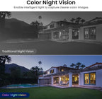 AOQEE 2K Cameras for Home Security, Indoor/Outdoor, Full Color, C1 2Pack | 2.4G Wired Outdoor/Indoor Camera for Dog/Cat/Pet/Baby, Color Night Vision, Home Security with White Light, 24/7 TF Recording