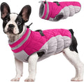 FUAMEY Dog Coat for Small Dogs, Fleece Dog Winter Jacket with Harness | Puppy Cold Weather Coats Reflective Pet Puffer Vest with Zipper Water-Resistant Warm Dogs Snowsuit Windproof Rose Pink XS
