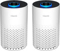 2 Pack Air Purifiers for Bedroom Home, Cobectal Air Cleaner with HEPA 3-in-1 Filter for Room up to 1050 ft², Sleep Mode & Aroma Function, Portable Air Purifiers for Office, Dorm, RVs, White