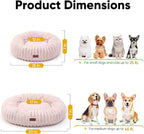FUKUMARU Small Dog Bed, 25" Orthopedic Dog Bed for Puppies, Donut Cat Beds | Gradient Color Calming Donut Dog Beds for Small Dogs, Round Pet Bed with Washable Cover, Cute Cat Bed for Indoor Cats, Pink