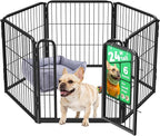 FXW Homeplus Indoor Dog Playpen, 24" H, 6 Panels, for Puppies & Small Dogs | Stress-free play, Heavy-duty, Semi-open design, Easy setup, Threshold-free gate, Expandable, Patented