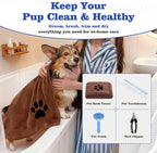Puppy Supplies Starter Kit, Blue Puppy Essentials for Small Dogs | Bowls, toys, toothbrush, treat pouch and more in one pink puppy kit; ideal welcome home gift for small dogs and new puppies