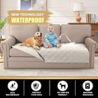 Couch Cover for Dogs Waterproof Couch Covers for 3 Cushion Couch Sofa Pet Cover for Sectional Couch Furniture Bed Sofa Cover Washable,French Oak,47x68 Inch
