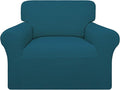 Easy-Going 100% Waterproof Chair Couch Cover, Stretch Jacquard Sofa Cover | Dual Waterproof Sofa Slipcover, Leakproof Furniture Protector for Kids, Pets, Dog and Cat (Chair, Peacock Blue)