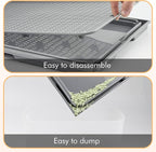 2Pack Cat Litter Box Step, Litter Catcher, Expandable Interlock Litter Mat, Washable Easy Clean, Waterproof & Urine Proof, Dark Grey