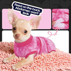 FUAMEY Dog Surgery Suit, Surgical Suit for Dogs, Dog Onesie for Surgery | Cone Collar Alternative, Abdominal Wound Protector, Anti Lick Suit, Soft Dog Bodysuit after Surgery Female Male, Rose Dye L