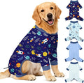 Bienbee Dog Pajamas, 4 Pack Adjustable Onesies for Small to Large Dogs 2XL | Dog Shedding Suit with Soft Fabric, Breathable & Stretchy, and Adjustable Back Length for Sleeping Lounging and Daily Use