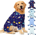 Bienbee Dog Pajamas, 4 Pack Adjustable Onesies for Small to Large Dogs 2XL | Dog Shedding Suit with Soft Fabric, Breathable & Stretchy, and Adjustable Back Length for Sleeping Lounging and Daily Use
