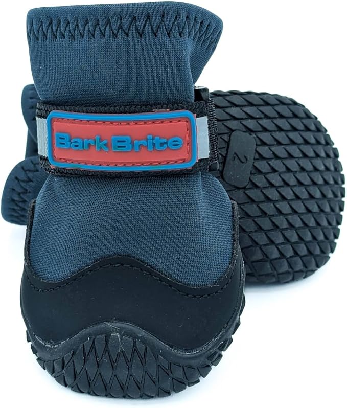 Bark Brite NEW All Terrain All Weather Neoprene Dog Shoe (Stone Blue, Extra Small)